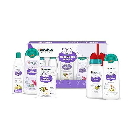 Himalaya Happy Baby Gift Pack 5s with Newborn Baby Essentials | No.1 Doctor Recommended Brand | Complete Baby Care Kit |