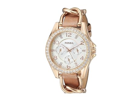 Fossil Riley Analog White & Beige Dial Women's Watch, ES3466