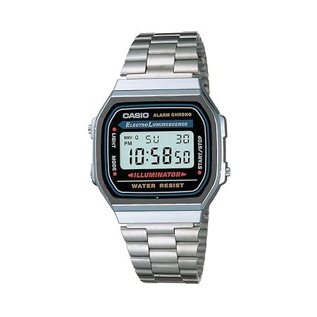 Casio Unisex Vintage A168WA-1WDF Black Digital Dial Watch