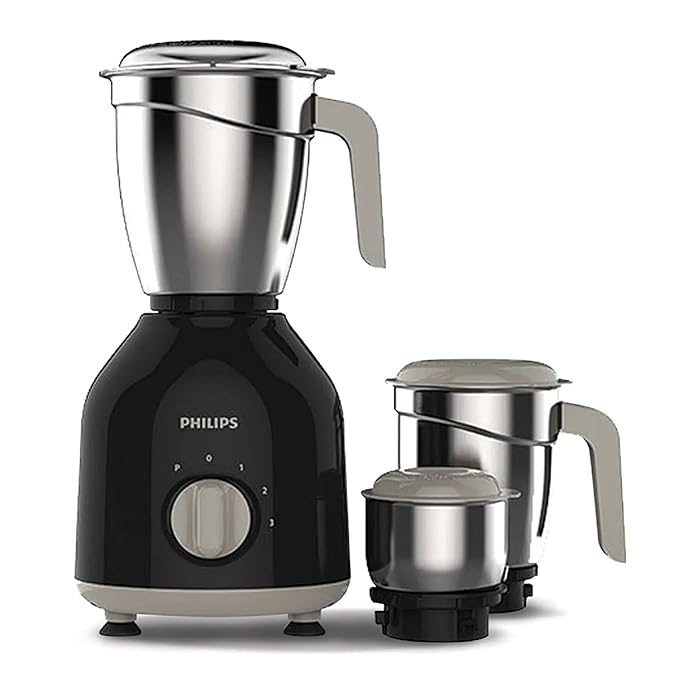 Philips HL7756 Mixer Grinder 750 watt with 3 Stainless Steel Jars | 25 mins Continuous Grinding | Mixer Grinder for Kitc