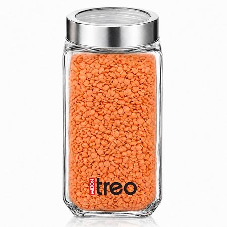 Treo by Milton Cube Airtight Glass Storage Container, 1000ml
