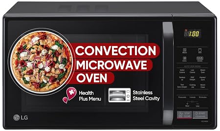 LG 21 L Convection Microwave Oven (MC2146BV, Black, Auto Cook Menus)