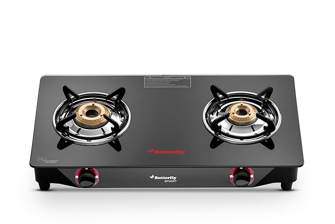 Butterfly Smart 2 Burner Glass Top Gas Stove