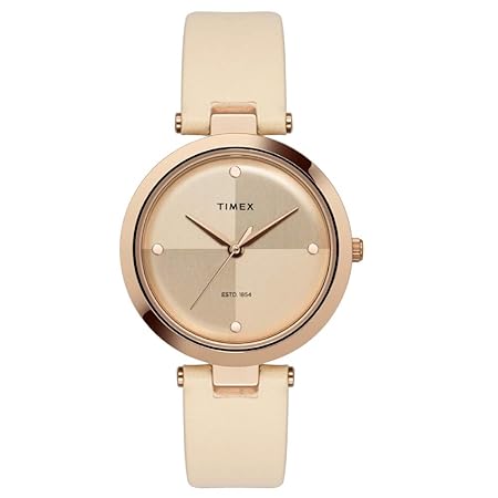 TIMEX Analog Rose Gold Dial Women's Watch (TWEL11817)
