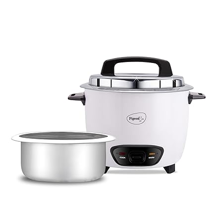 Pigeon by Stovekraft Joy Rice Cooker with Single Pot, 1 Litre