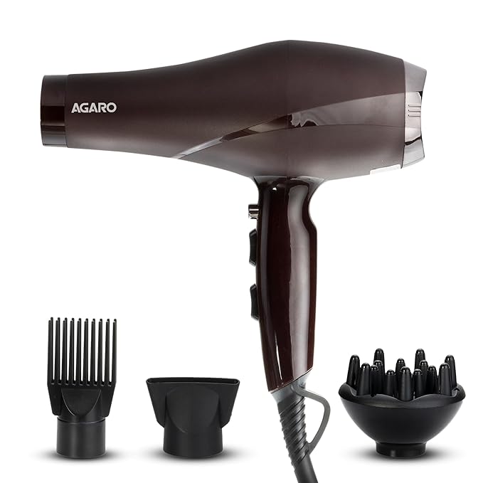 AGARO 2000W AC Professional Hair Dryer with Comb, Concentrator & Diffuser