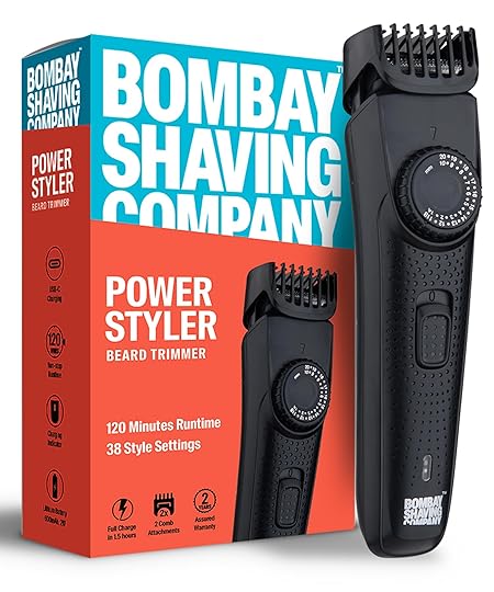 Bombay Shaving Company Beard Trimmer for Men, Type C, 120 Min Runtime