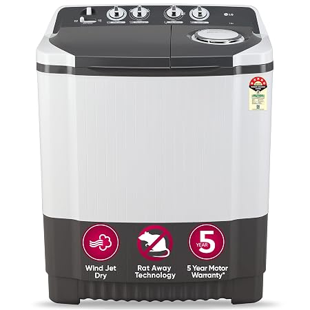 LG 7 Kg 5 Star Wind Jet Dry Semi-Automatic Top Loading Washing Machine (P7020NGAZ)