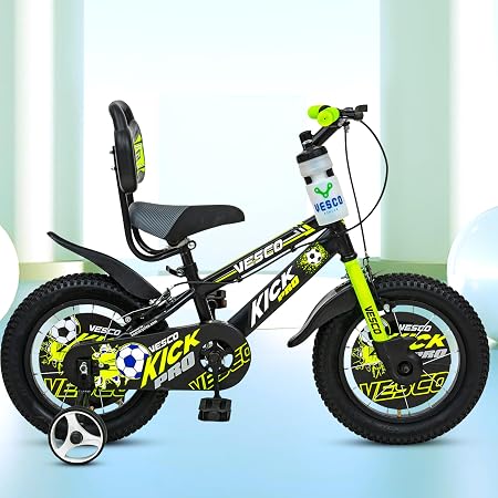 VESCO Kick Pro 14T Kids Cycle with Balance Wheel, 3-5 Years