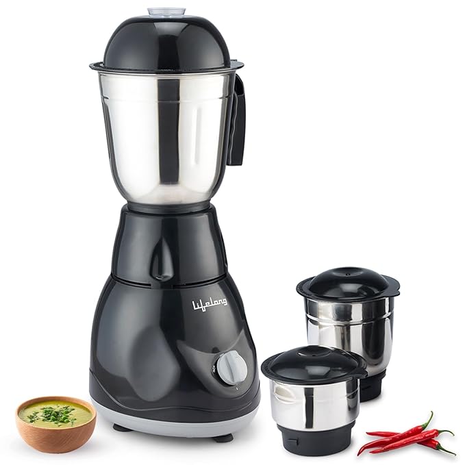 Lifelong LLMG23 Power Pro Mixer Grinder, 500W (3 Jars)