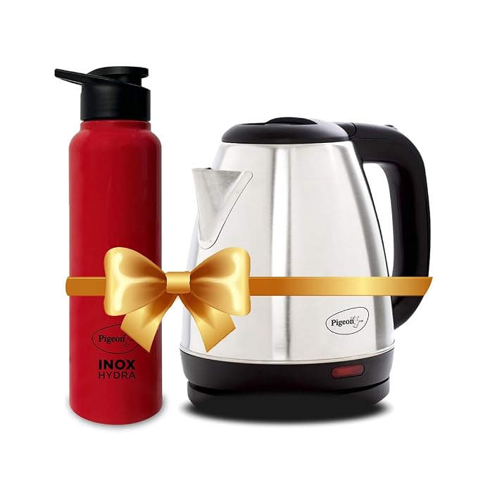 Pigeon 1.5 Litre Hot Kettle and Stainless Steel Water Bottle Combo