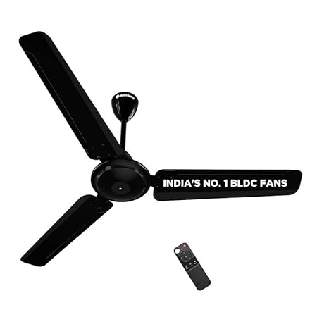 atomberg Ameza Remote Controlled 1200mm BLDC Ceiling Fan, Gloss Black