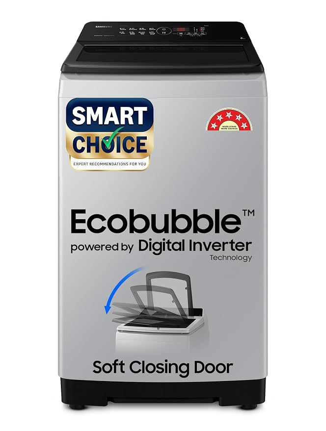 Samsung Smart Choice 8 kg 5 Star Eco Bubble Fully Automatic Top Load Washing Machine