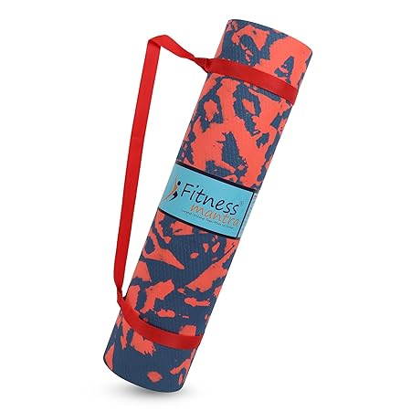 Fitness Mantra 4mm Anti-Slip Marble Design Yoga Mat