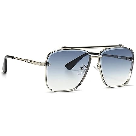 Dervin UV Protected Driving Pilot Gradient Metal Body Square Sunglasses