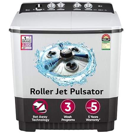 LG 10 Kg 5 Star Roller Jet Pulsator Semi-Automatic Top Loading Washing Machine