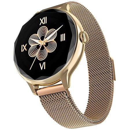 Noise Diva (Smartchoice) Smartwatch with Diamond Cut dial, Glossy Metallic Finish, AMOLED Display, Mesh Metal and Leathe