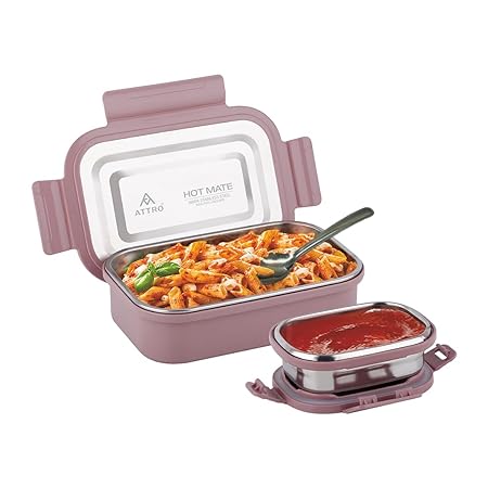 Attro Hotmate Stainless Steel Insulated Airtight Leak-Proof Lunch Box