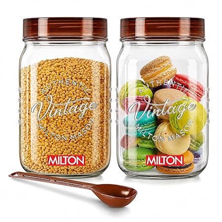 MILTON Vintage Plastic Storage Jar and Container Set, Airtight