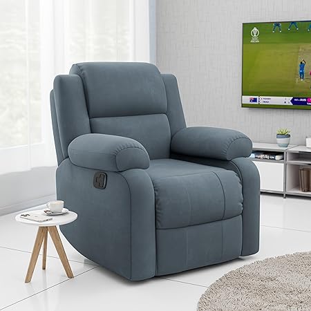 Green Soul Comfy 1 Seater Recliner Sofa with Soft Suede Fabric