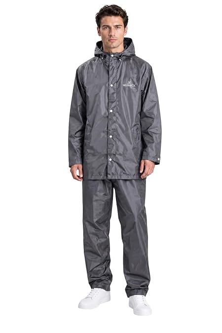TOPLOT Rain Coat for Men Waterproof Raincoat with Pants, Polyester, Reversible