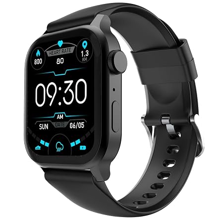 Fire‑Boltt Rise Smart Watch 1.85″ HD Display with Bluetooth Calling, AI Voice Assistant, Rotating Crown,SpO2 & Heart Rat
