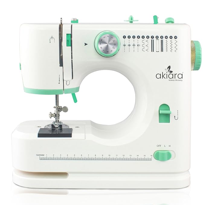 Akiara Sewing Machine Electric, 12 Stitch Patterns