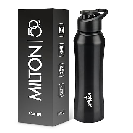 MILTON Comet 1000 Stainless Steel Water Bottle 1000 ml, Single Walled
