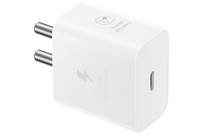 Samsung Original 25W USB Type-C Travel Adaptor Without Cable for Google Pixel, Xiaomi, Motorola, iPhone, Samsung Galaxy 