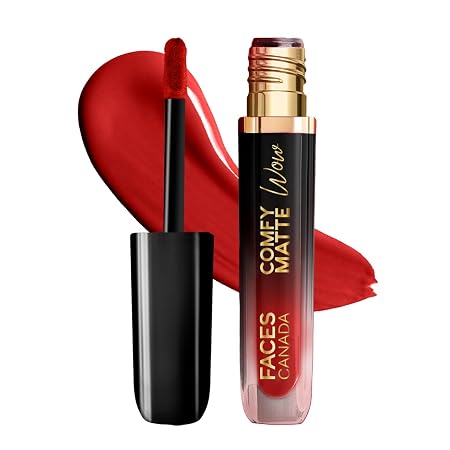 FACESCANADA Comfy Matte Wow Liquid Lipstick, Ruby Rouge