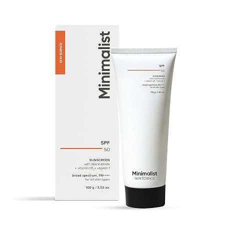 Minimalist Sunscreen SPF 50 PA+++ with Niacinamide & Multi-Vitamins, Clinically Tested