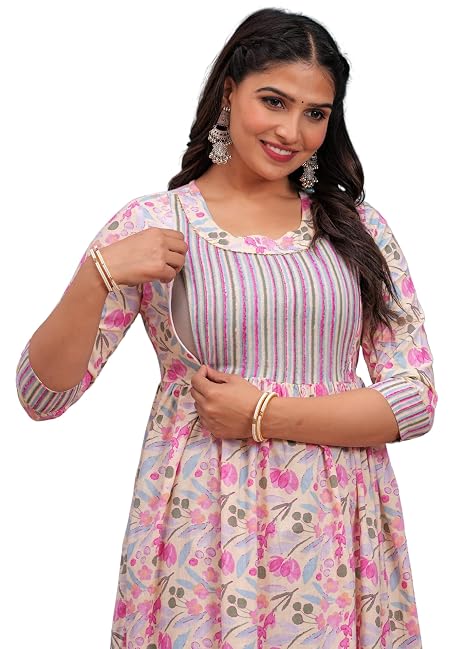 Jikonet Women's Maternity Kurti for Feeding, with Zippers