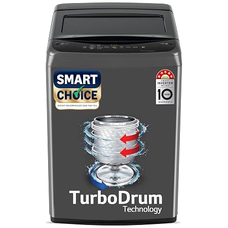 LG 7 Kg 5 Star Smart Inverter Technology Fully Automatic Top Load Washing Machine (T70VBMB1Z, Auto Prewash, Turbodrum, S