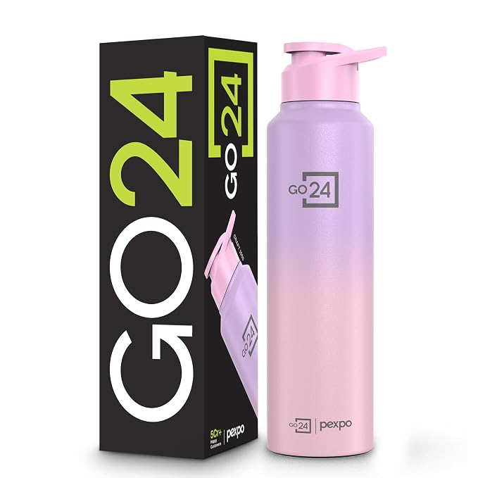 Go24 pexpo Stainless Steel Water Bottle, Craft Ombre, 950ml