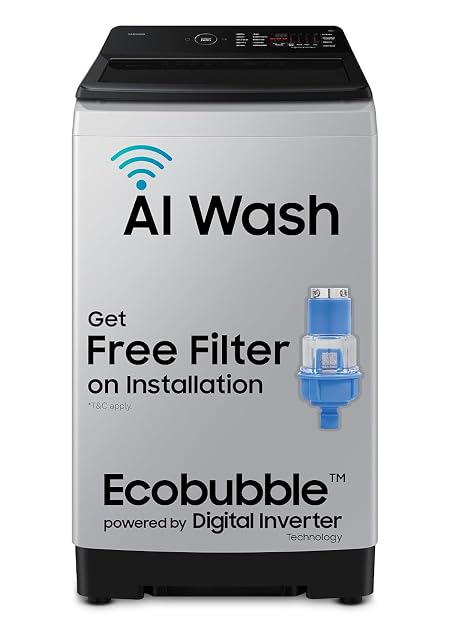 Samsung Smart Choice 10 Kg 5 Star AI Wash AI Energy Mode Wi-Fi Ecobubble Top Load Washing Machine