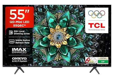 TCL 55 inches 4K UHD Smart QD-Mini LED Google TV