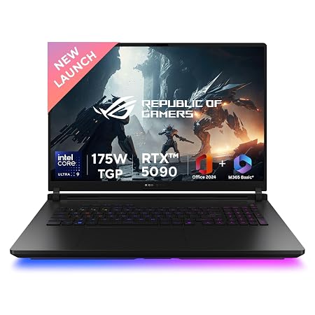 ASUS ROG Strix SCAR 18, Intel Core Ultra 9 275HX, RTX 5090-24GB, 64GB RAM, 2TB SSD, 2.5K QHD+, 18