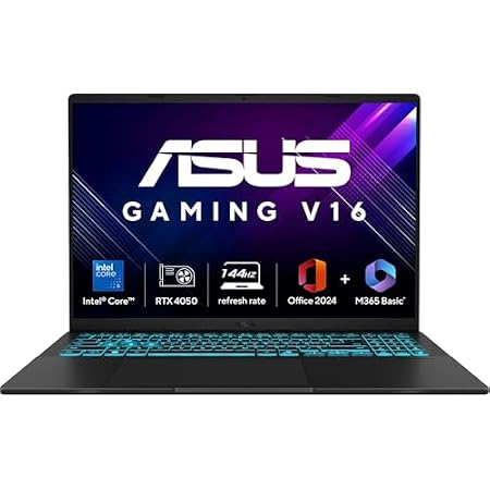 ASUS Gaming V16 (2025), Intel Core 5 210H, RTX 4050-6GB, 16GB RAM, 512GB SSD, 144Hz