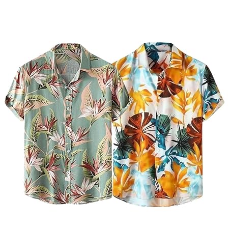 Leriya Fashion Men's Casual Cotton Shirt – Button Down Summer Shirt's for Men | Lightweight Textured Fabric | Perfect fo