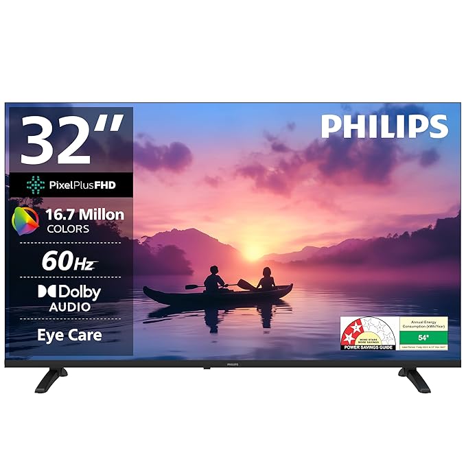 PHILIPS 80cm (32-Inch) 6100 Series Frameless HD Smart Google TV
