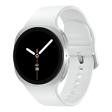Samsung Galaxy Watch8 (40mm Bluetooth, Silver), 3nm Processor, Dual GPS
