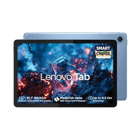 Lenovo Tab (Smartchoice), 10.1 Inch Display, Wi-Fi Only, 4GB RAM + 128GB ROM, Metal Body