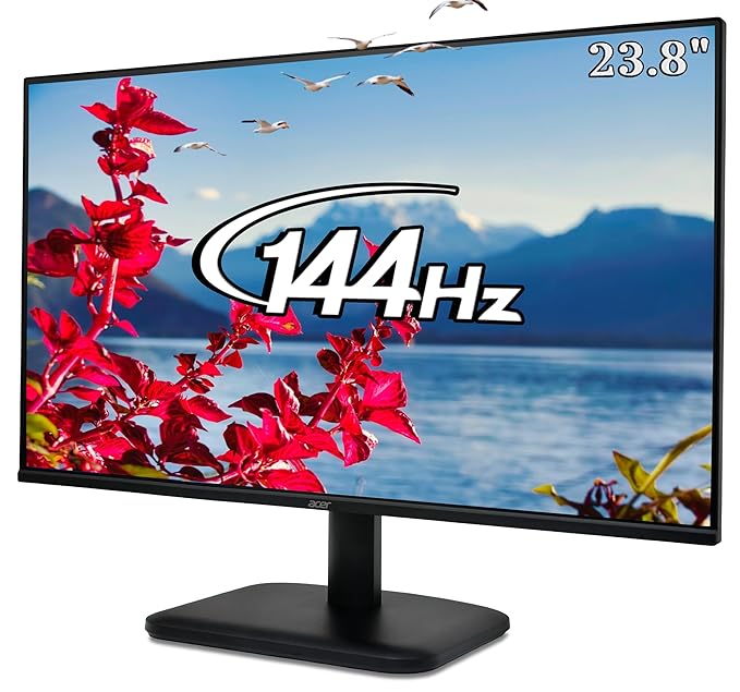 Acer EK240Y P6 P6 23.8 Inch IPS Full HD Backlit LED Monitor I 144Hz Refresh Rate, 1MS VRB Response Time, AMD FreeSync I 