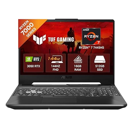 ASUS TUF A15 (2025) Ryzen 7 7445HS RTX 3050-4GB 512GB SSD RGB Keyboard