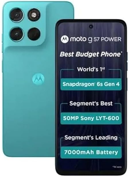 Motorola G57 Power 5G (Fluidity, 8GB RAM, 128GB Storage)| Snapdragon 6s Gen 4 Processor | 6.72" FHD+ Display | 50MP LYT-