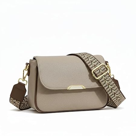 HaveGlam Travel Crossbody Crescent Bag, Leather Sling with Adjustable Strap