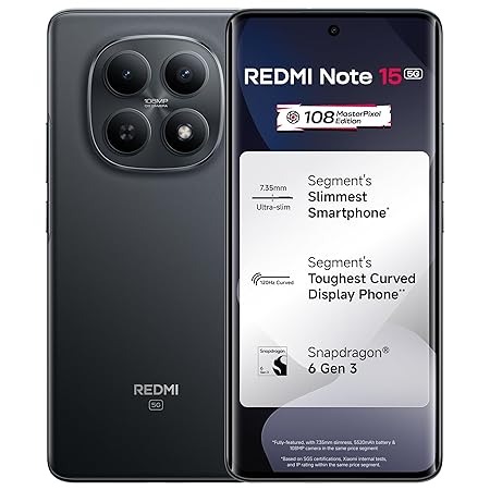 REDMI Note 15 5G (8GB RAM + 256GB, 108MP OIS Camera)