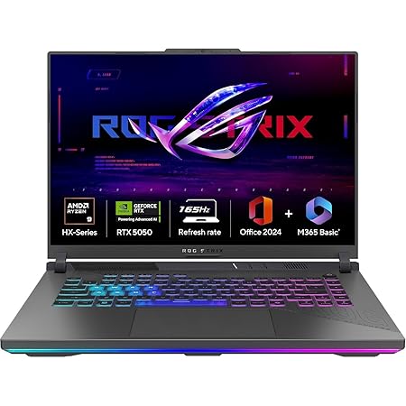 ASUS ROG Strix G16 (2025), AMD Ryzen 9 8940HX, RTX 5050-8GB, 16GB RAM, 1TB SSD, FHD+, 16