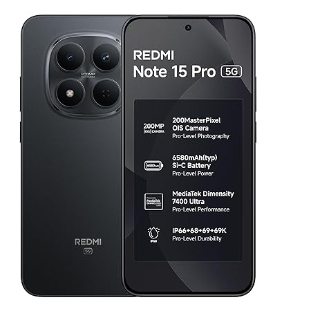 REDMI Note 15 Pro 5G (8GB + 256GB, 200MP OIS Camera)