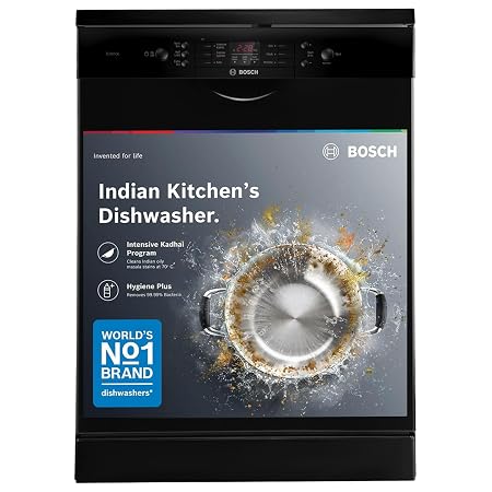 Bosch 13 Place Setting Free-Standing Dishwasher SMS66GB01I, White, Inbuilt Heater